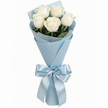 Букет 5 Белых роз Проуд в Килемары