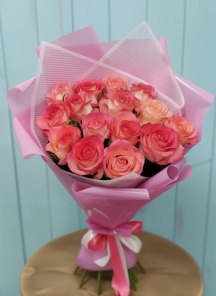 Букет 15 Розовых роз Равель в Килемары