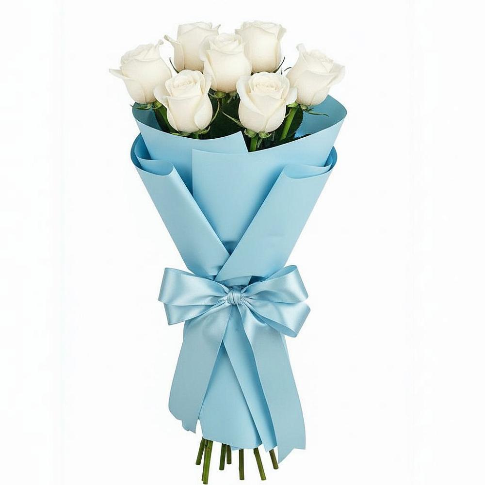 Букет 7 белых роз Проуд в Килемары