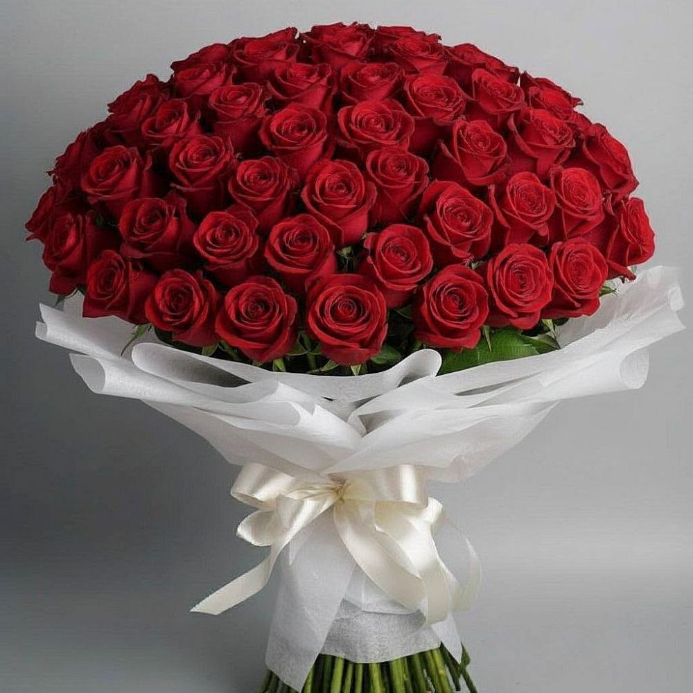 Букет 101 Красная роза Блэк Мэджик в Килемары