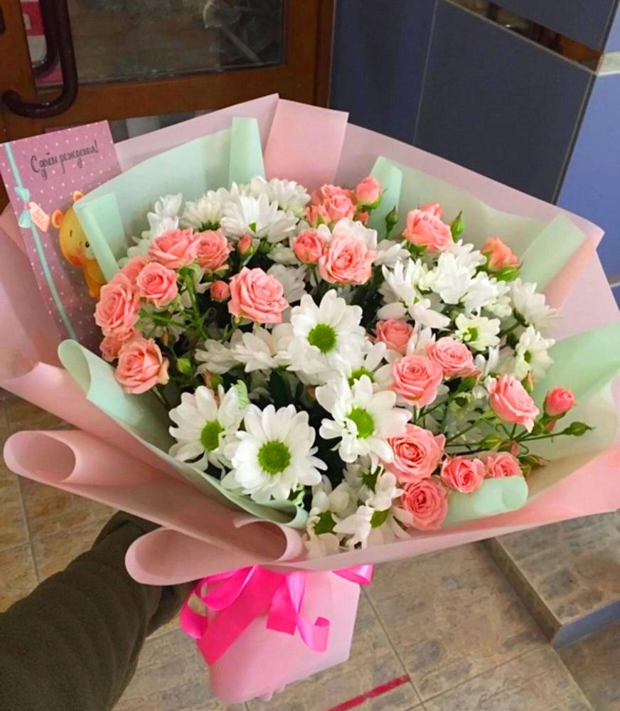 Букет цветов из: Розы и Хризантемы в Килемары