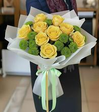 Букет цветов из:  Хризантемы и Розы #REPLACE_PRED# Килемары