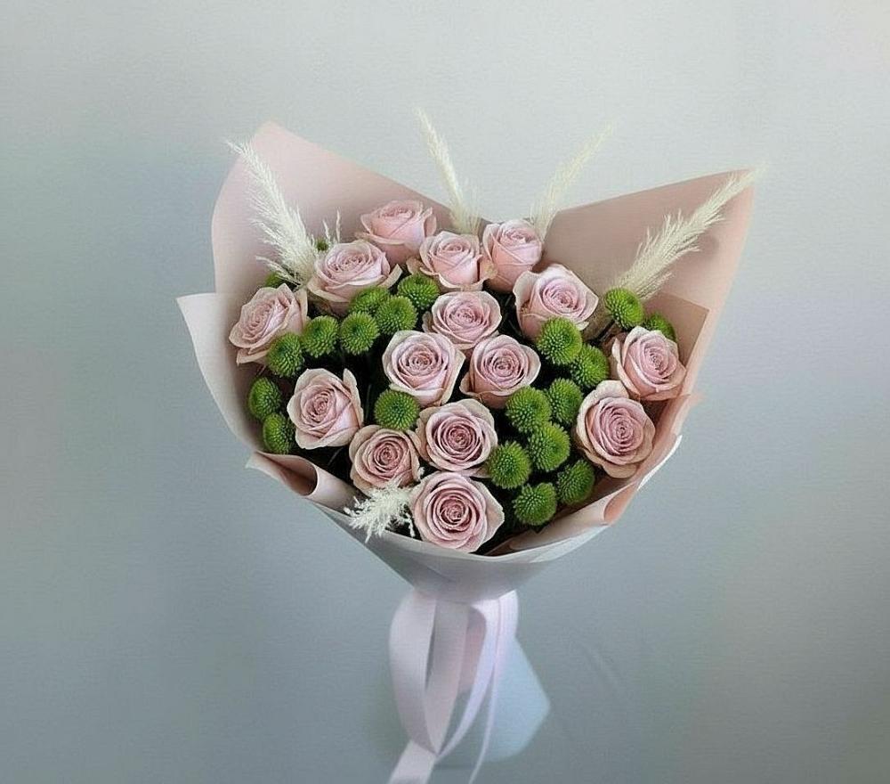 Букет цветов из: Розы и Хризантемы в Килемары