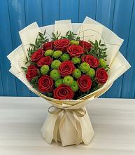 Букет цветов из:  Розы и Хризантемы в Килемары