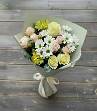 Букет цветов из:  Альстромерии, Розы и Хризантемы #REPLACE_PRED# Килемары