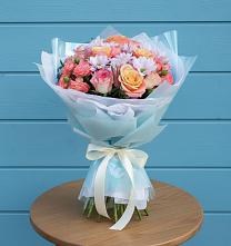 Букет цветов из:  Хризантемы и Розы в Килемары