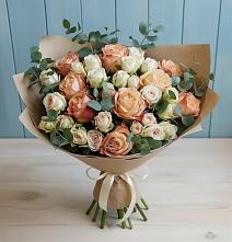 Букет цветов из:  Альстромерии и Розы в Килемары